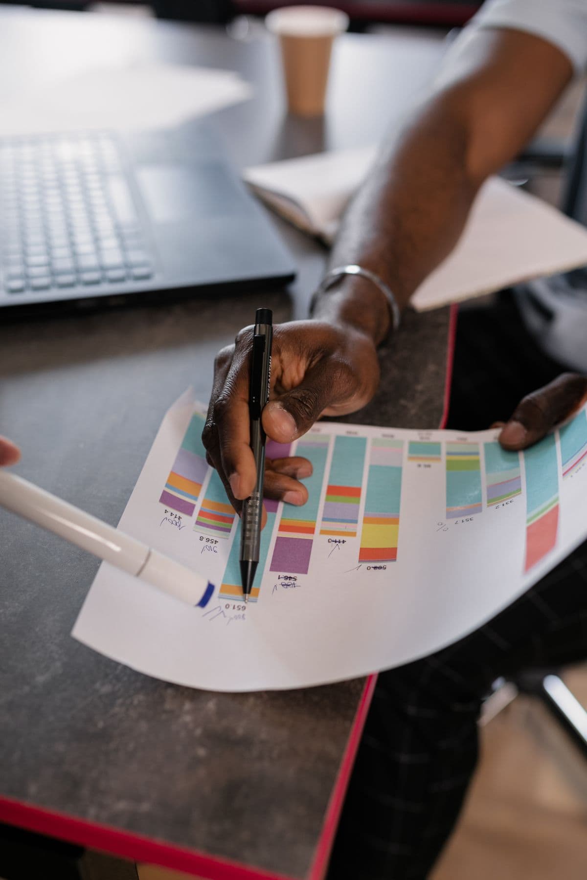 Reviewing comparable reporting charts across pages